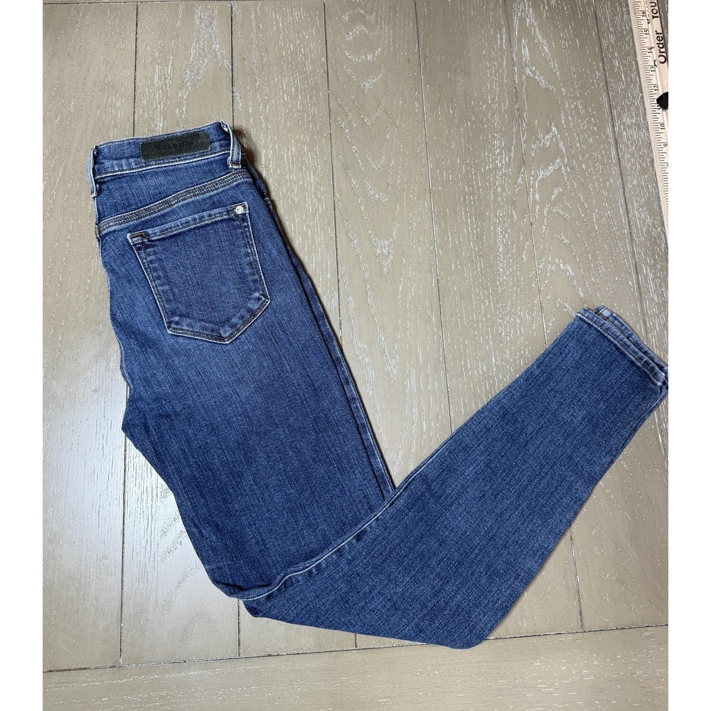 Baldwin Kansas City Karlie Jeans 27 High Rise Cropped Skinny Button Fly Minimal